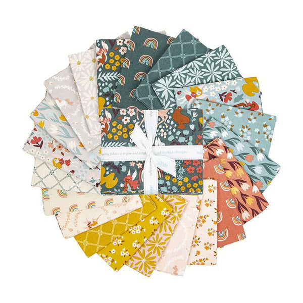 SALE Fairy Dust Fat Quarter Bundle 21 pieces - Riley Blake Designs - Pre cut Precut - Fairies Unicorns Sparkle - Quilting Cotton Fabric