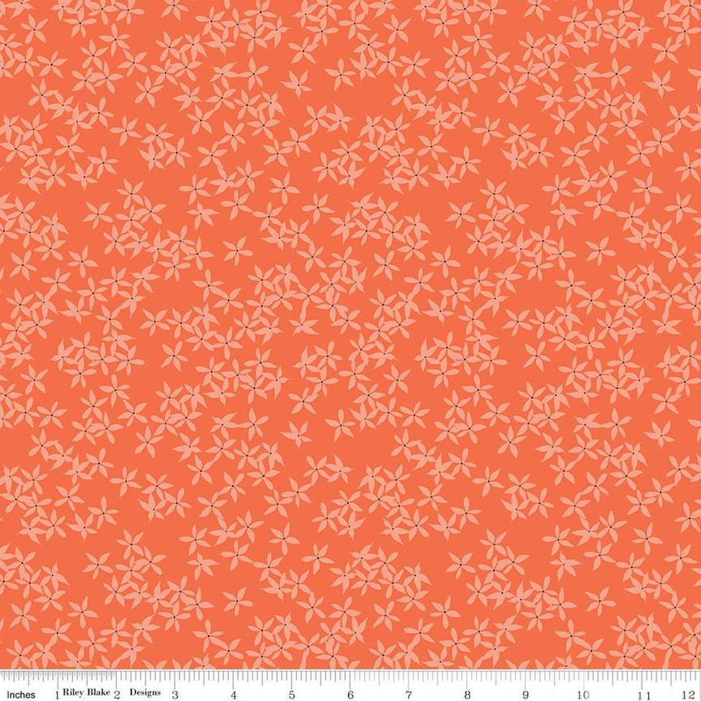 CLEARANCE Maple Floral C12476 Salmon - Riley Blake Designs - Flowers - Quilting Cotton Fabric