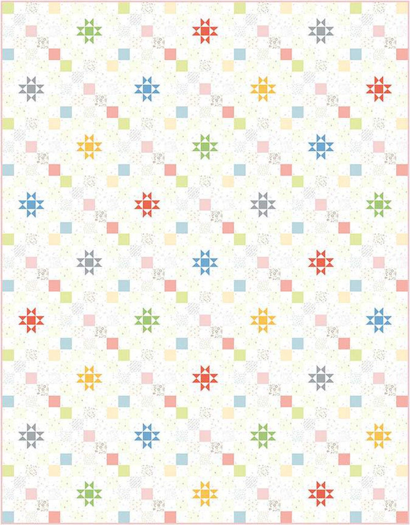 SALE Twinkle Twinkle Quilt PATTERN P180 by Wendy Sheppard - Riley Blake Designs - INSTRUCTIONS Only - Fat Quarter Friendly Stars Chain Block