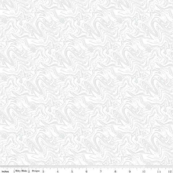 SALE Blue Jean Marbled C12721 Off White by Riley Blake Designs - Marble - Quilting Cotton Fabric