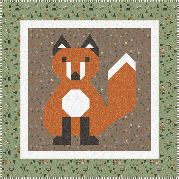 SALE Fox Cub Crib Quilt PATTERN P177 by Bee Sew Inspired - Riley Blake Designs - INSTRUCTIONS Only - Piecing Fox Club