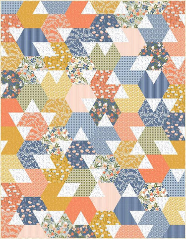SALE Hex is Gone Quilt PATTERN P163 by Taren Studios - Riley Blake Designs - INSTRUCTIONS Only - Piecing