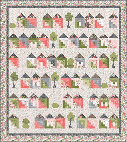 SALE Tiny House Craze Quilt PATTERN P112 by Jillily Studio - Riley Blake - INSTRUCTIONS Only - Piecing Applique