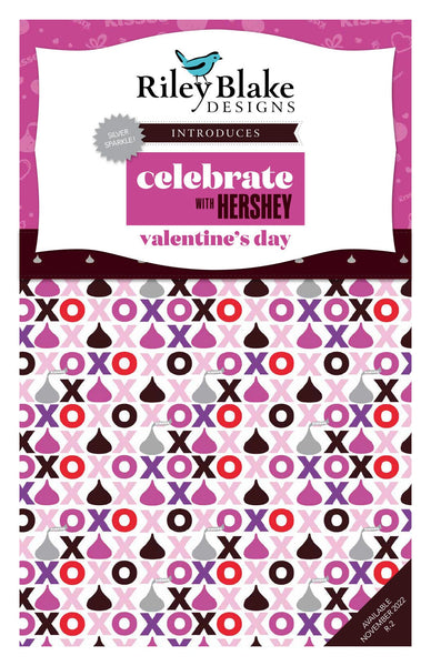 SALE Celebrate with Hershey Valentine's Day Layer Cake 10" Stacker Bundle - Riley Blake - 42 piece Precut Pre cut - Quilting Cotton Fabric