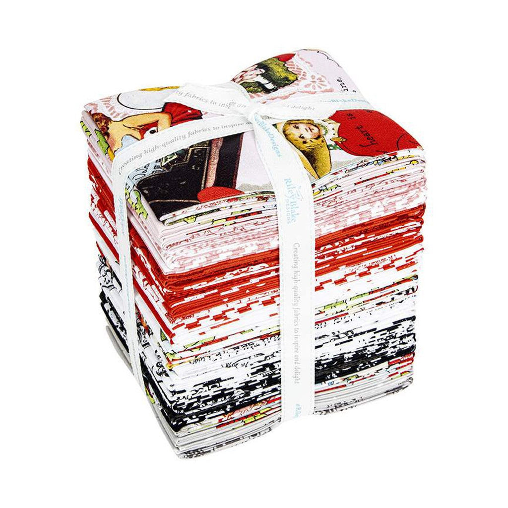 SALE Be Mine Valentine Fat Quarter Bundle 34 pieces - Riley Blake Designs - Pre cut Precut - Valentine's Day - Quilting Cotton Fabric
