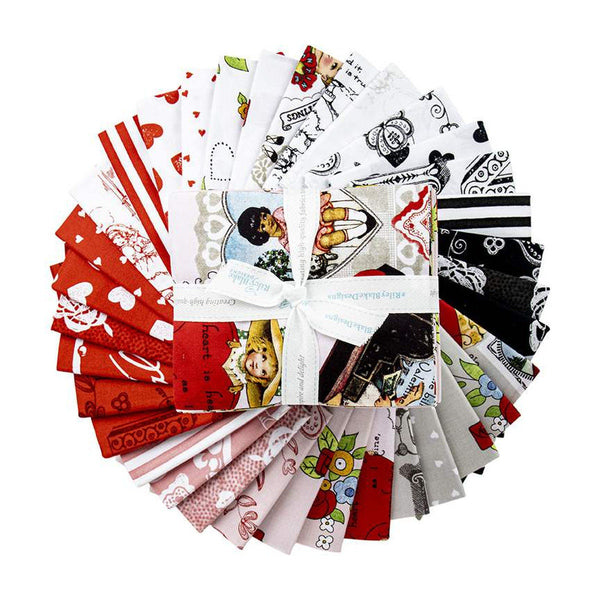 SALE Be Mine Valentine Fat Quarter Bundle 34 pieces - Riley Blake Designs - Pre cut Precut - Valentine's Day - Quilting Cotton Fabric