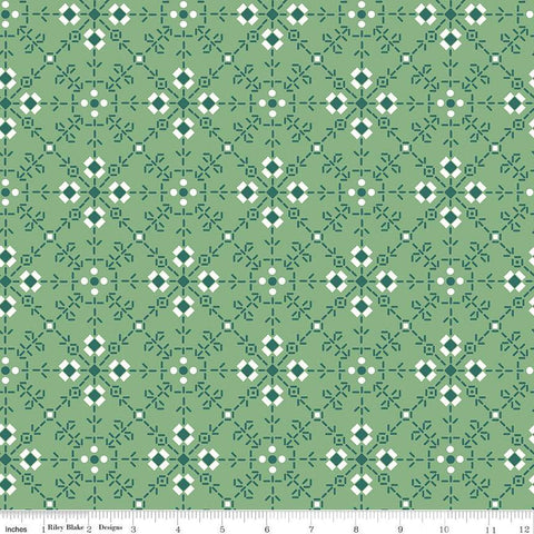 3 yard Cut - Bee Plaids Homemade WIDE BACK WB12040 Alpine - Riley Blake Designs - 107/108" Wide Floral Flowers - Quilting Cotton Fabric