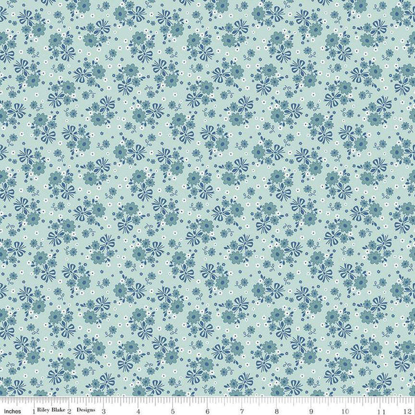 SALE Calico Bouquet C12840 Songbird - Riley Blake Designs - Lori Holt - Floral Flowers - Quilting Cotton Fabric