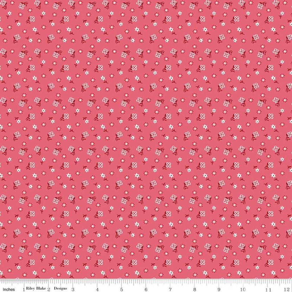 SALE Calico Meadow C12843 Tea Rose - Riley Blake Designs - Lori Holt - Floral Flowers - Quilting Cotton Fabric