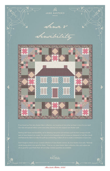 SALE Sense and Sensibility Fat Quarter Bundle 19 pieces - Riley Blake Designs - Precut - Jane Austen - Quilting Cotton - Licensed Product