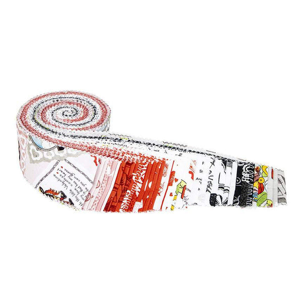 SUPER DEAL! Be Mine Valentine 2.5 Inch Rolie Polie Jelly Roll 40 pieces - Riley Blake Designs - Precut Bundle - Quilting Cotton Fabric