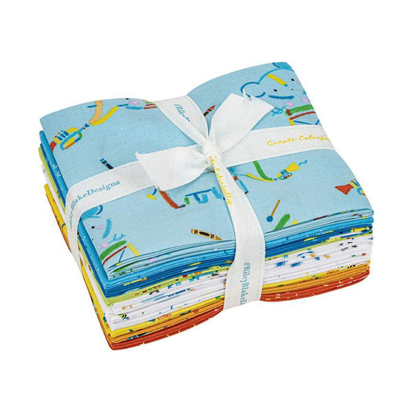 SALE Our Little Band Fat Quarter Bundle 12 pieces - Riley Blake Designs - Precut - Crayola - Quilting Cotton Fabric - Licensed Product