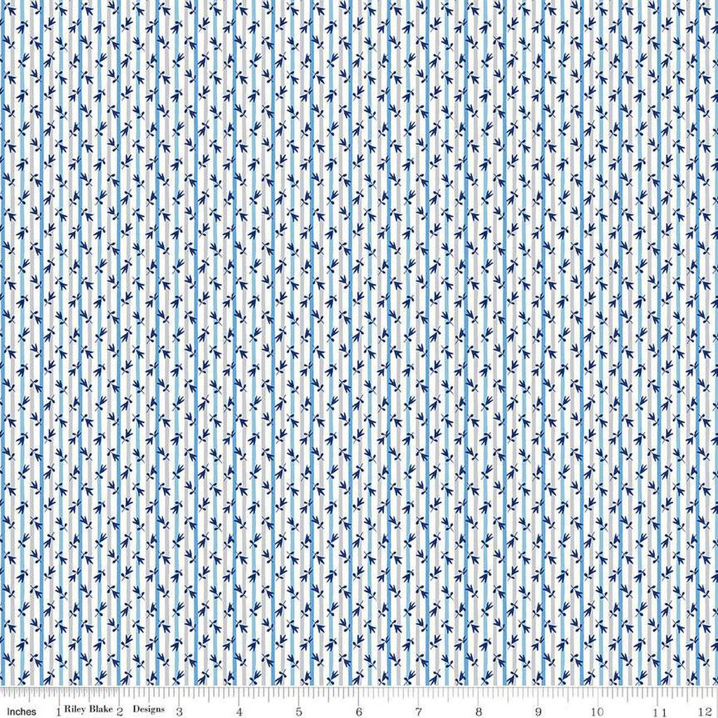 SALE The Collector's Home Curiosity Brights Millefleur Stripe A 01666805A - Riley Blake - Stripes - Liberty Fabrics - Quilting Cotton Fabric