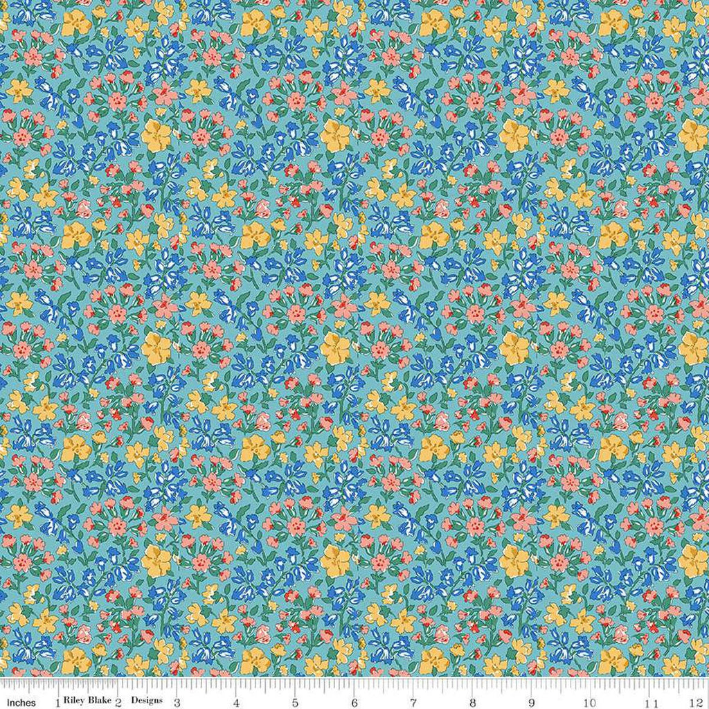 SALE The Collector's Home Curiosity Brights Campion Meadow A 01666803A - Riley Blake - Floral - Liberty Fabrics - Quilting Cotton Fabric