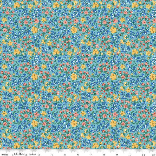 SALE The Collector's Home Curiosity Brights Campion Meadow A 01666803A - Riley Blake - Floral - Liberty Fabrics - Quilting Cotton Fabric