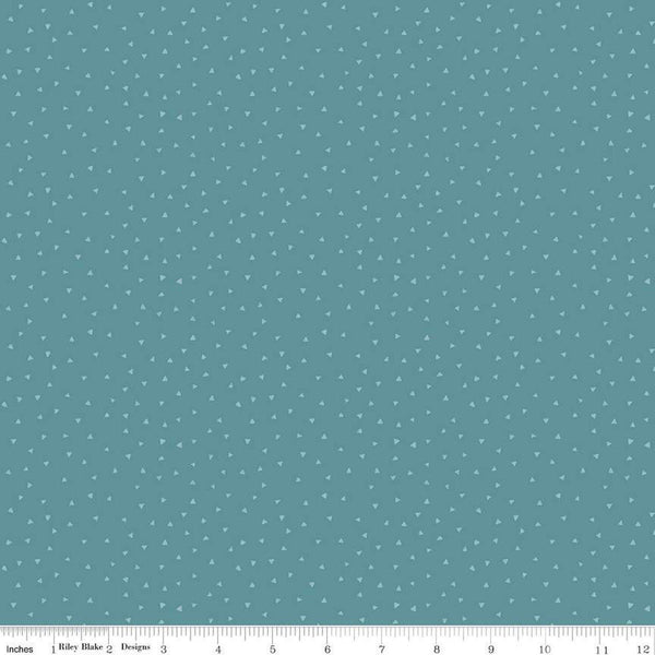 SALE Mon Cheri Triangles C12655 Lake - Riley Blake Designs - Triangle - Quilting Cotton Fabric