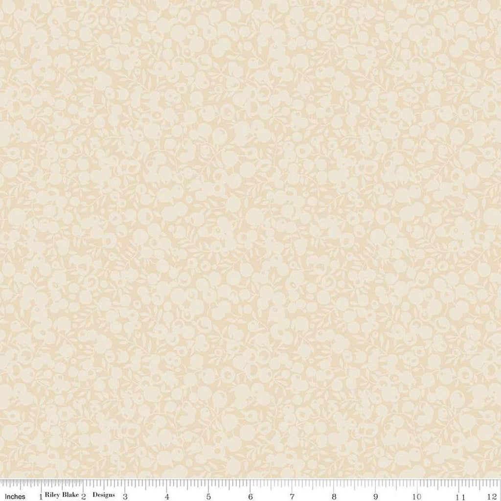SALE The Wiltshire Shadow Collection 01666506A Putty - Riley Blake - Tonal Leaf Leaves Berries  - Liberty Fabrics - Quilting Cotton Fabric