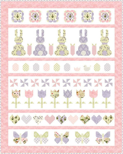 Sweet Spring Row Quilt PATTERN P138 by Beverly McCullough - Riley Blake Designs - INSTRUCTIONS Only - Pieced Fat Quarter Friendly