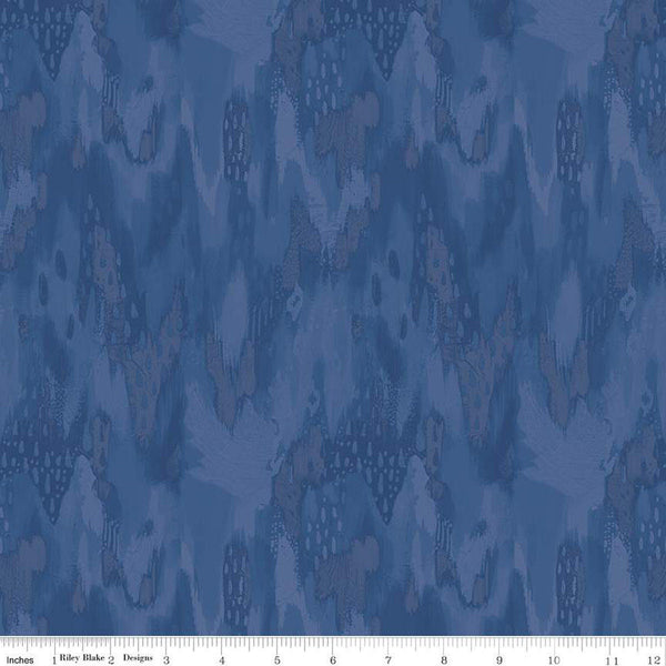 SALE Kindness, Always Tonal C13024 Navy - Riley Blake Designs - Tone-on-Tone Semi-Solid - Quilting Cotton Fabric