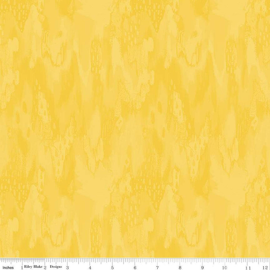 SALE Kindness, Always Tonal C13024 Yellow - Riley Blake Designs - Tone-on-Tone Semi-Solid - Quilting Cotton Fabric