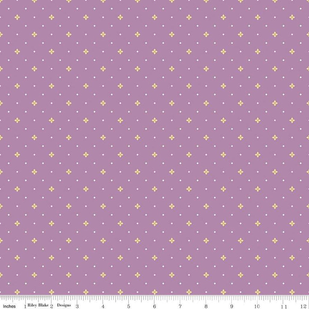 SALE Hello Spring Ditsy C12966 Lavender - Riley Blake Designs - Geometric Diamonds - Quilting Cotton Fabric