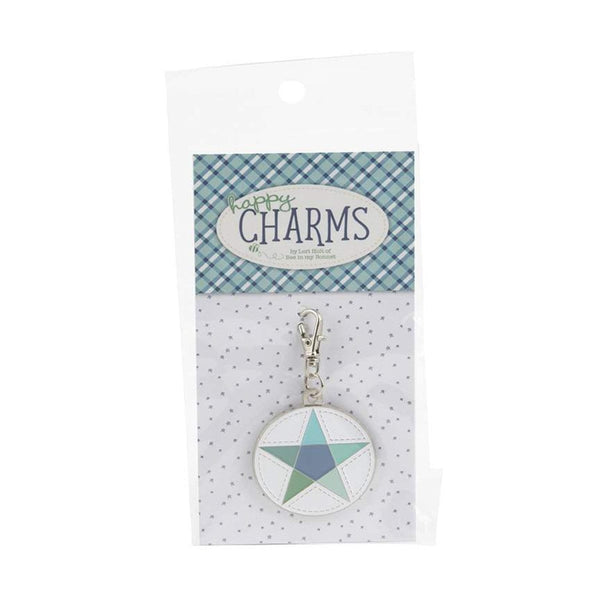 SALE Lori Holt Enamel Happy Charm ST-25441 Farmhouse Star - Riley Blake Designs - Approximately 3.8 cm x 4.2 cm