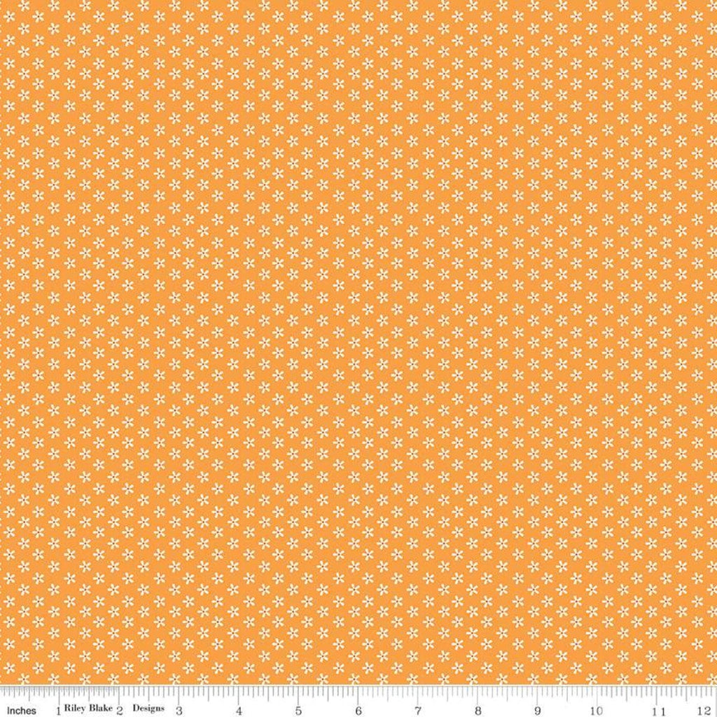 SALE Bee Basics Tiny Daisy C6403 Macaroni by Riley Blake Designs - Floral Flowers - Lori Holt - Quilting Cotton Fabric