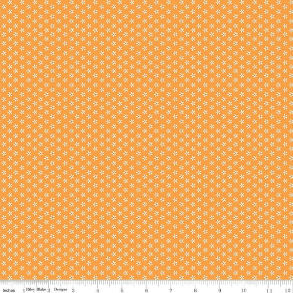 SALE Bee Basics Tiny Daisy C6403 Macaroni by Riley Blake Designs - Floral Flowers - Lori Holt - Quilting Cotton Fabric