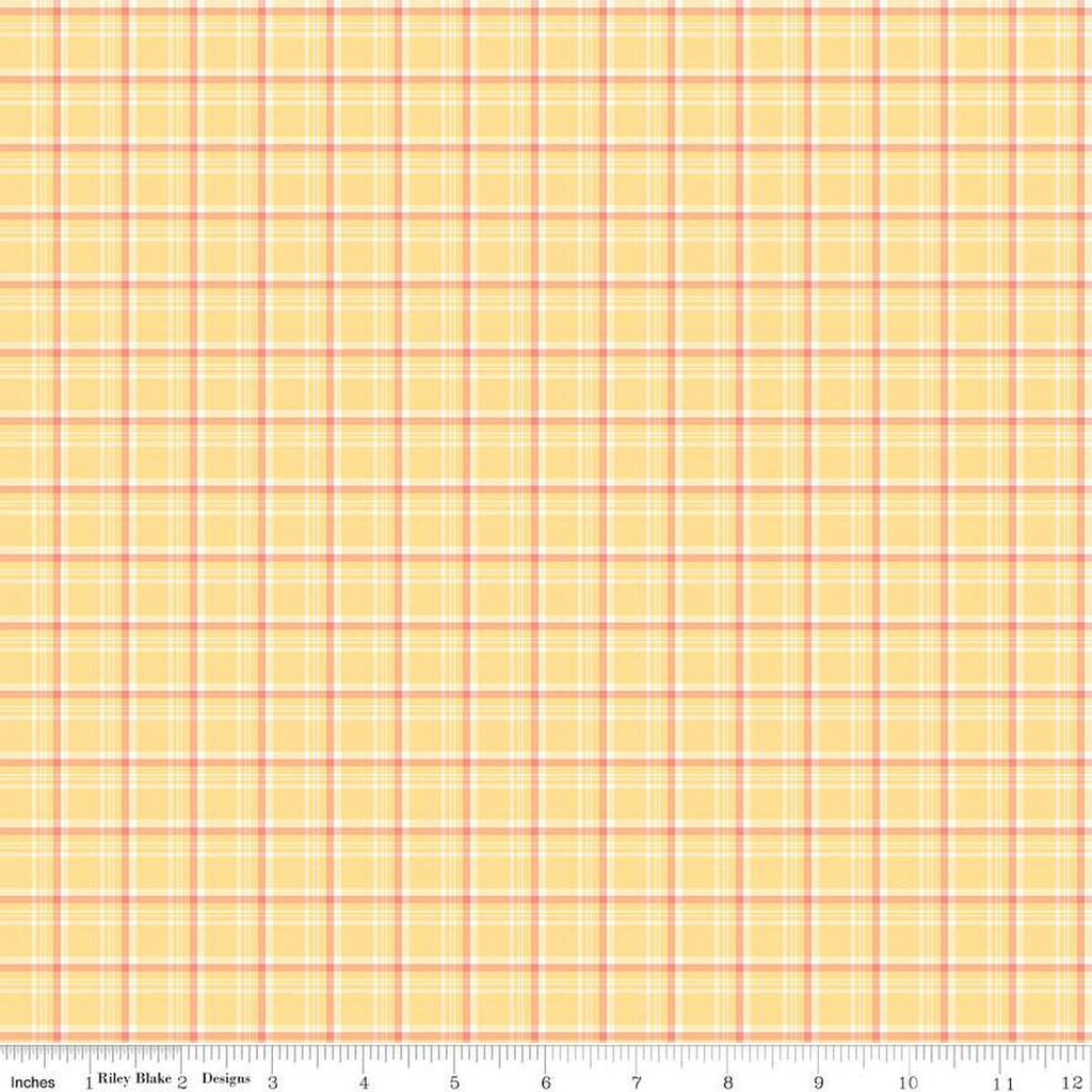 SALE Hello Spring Plaid C12964 Yellow - Riley Blake Designs - Quilting Cotton Fabric