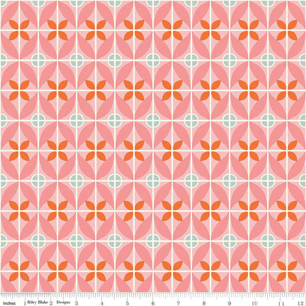 CLEARANCE Eden Tile C12922 Pink by Riley Blake Designs - Geometric - Quilting Cotton Fabric
