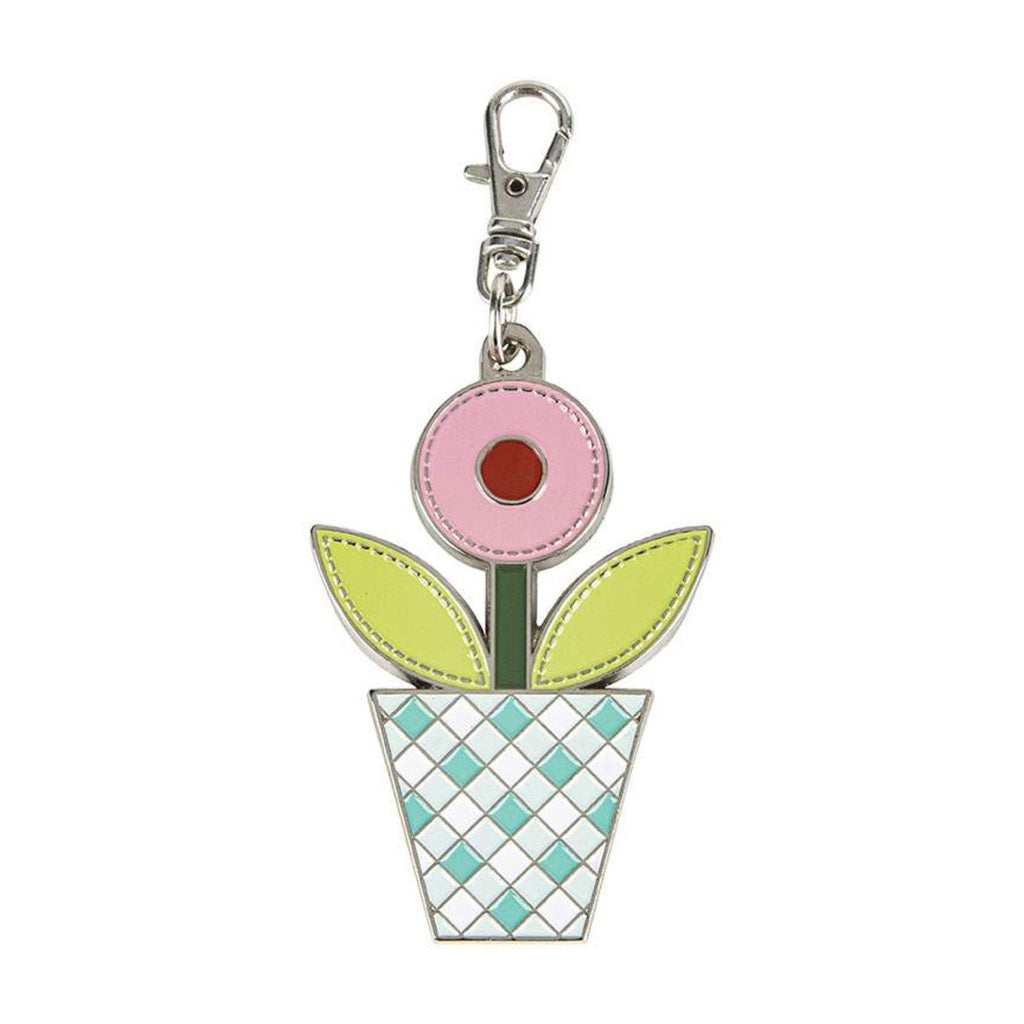 SALE Lori Holt Enamel Happy Charm ST-27263 Gingham Garden - Riley Blake Designs - Approximately 1 1/2" x 2" - Flower