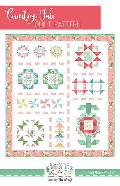 SALE Country Fair Quilt PATTERN P138 by Beverly McCullough - Riley Blake Designs - INSTRUCTIONS Only - Pieced Fat Quarter Friendly
