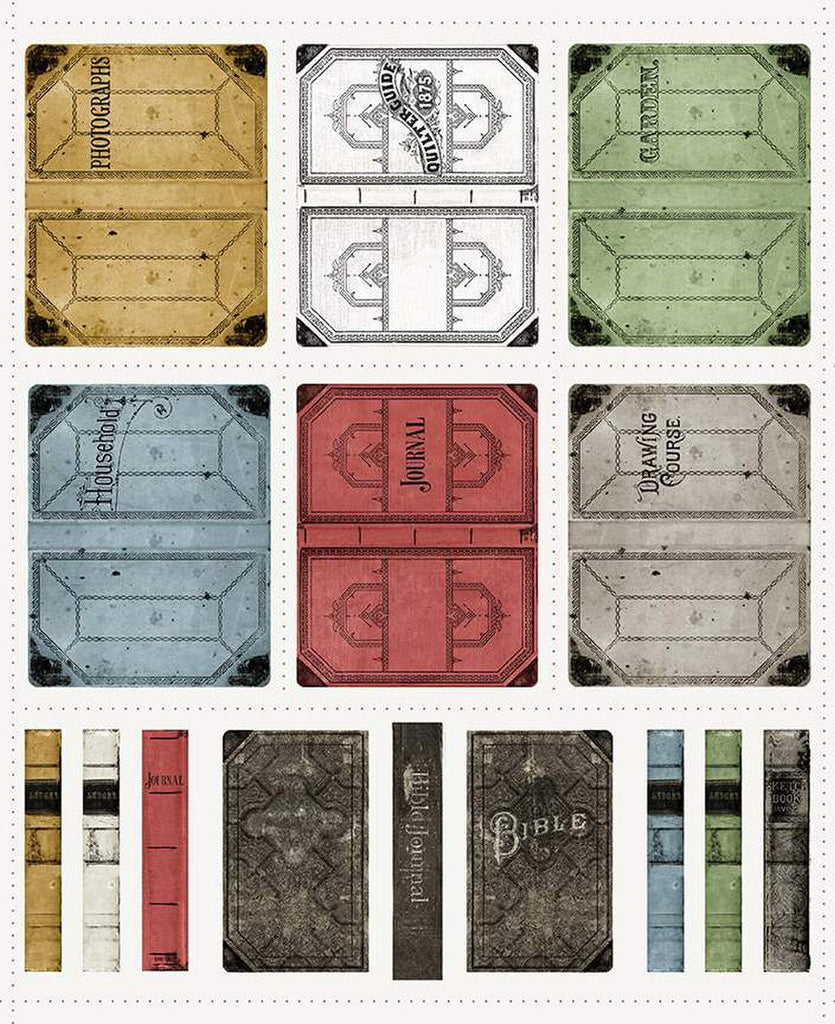 SALE CANVAS Art Journal Book Cover Panel CV13047 by Riley Blake Blake - DIGITALLY Printed Covers Books - Cotton Canvas Fabric