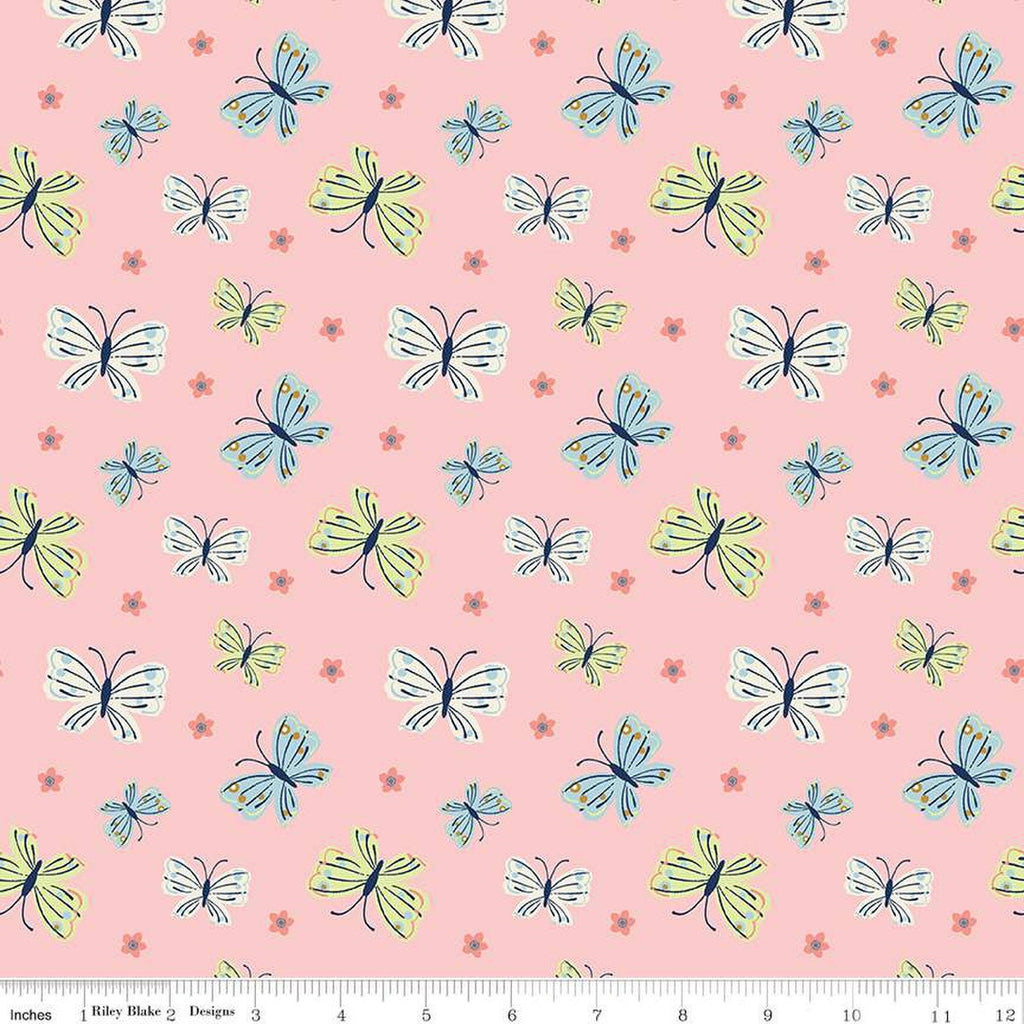 SALE Butterfly Blossom Butterflies C13271 Pink by Riley Blake Designs - Quilting Cotton Fabric