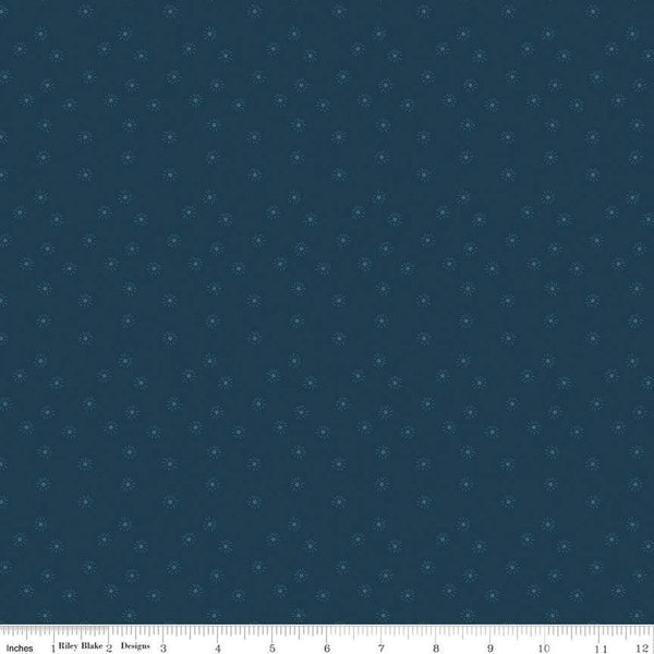 Red, White and True Starry C13187 Navy by Riley Blake Designs - Patriotic Starbursts - Quilting Cotton Fabric