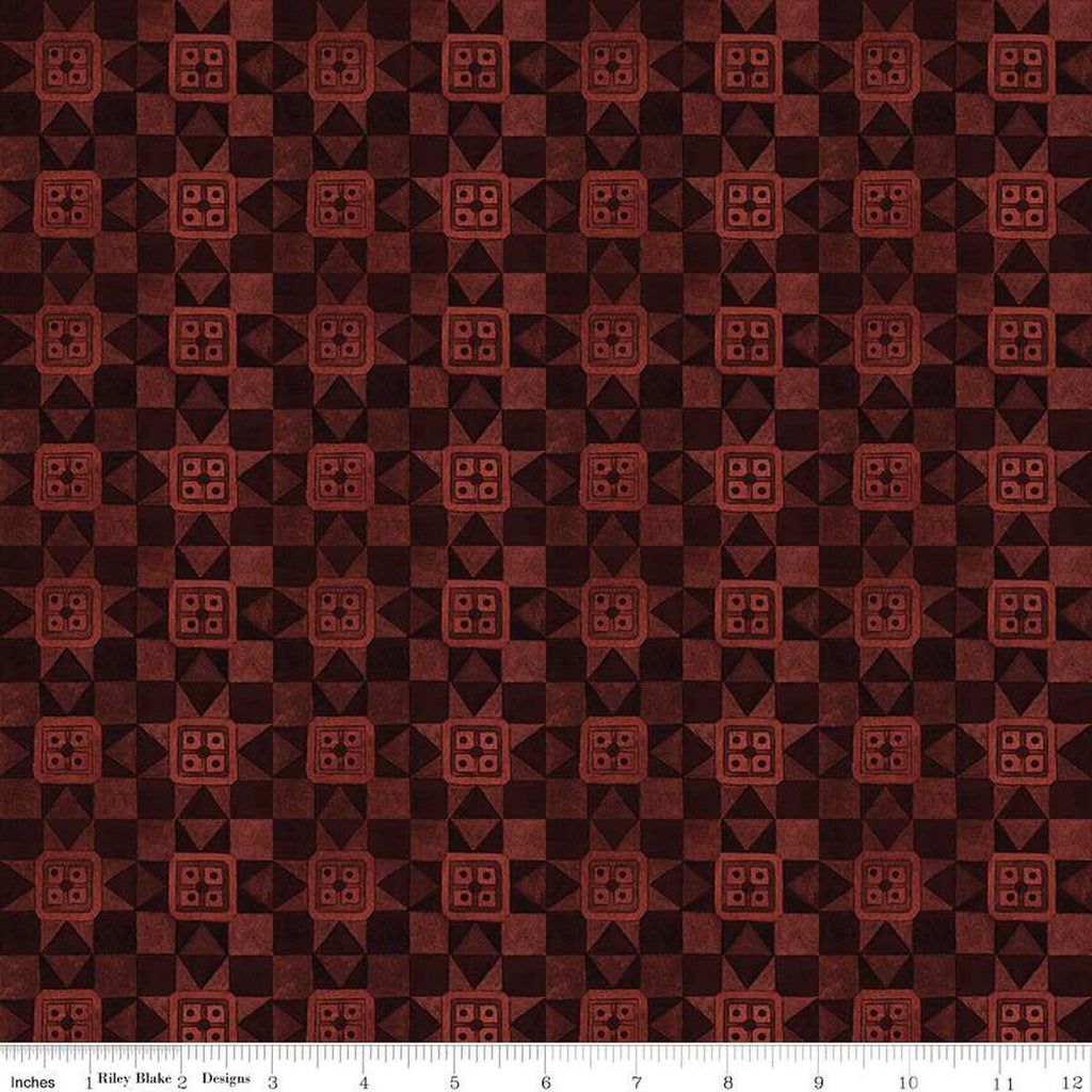 SALE Bright Stars Quilt Blocks C13104 Red - Riley Blake Designs - Patriotic Folk Art Geometric - Quilting Cotton Fabric