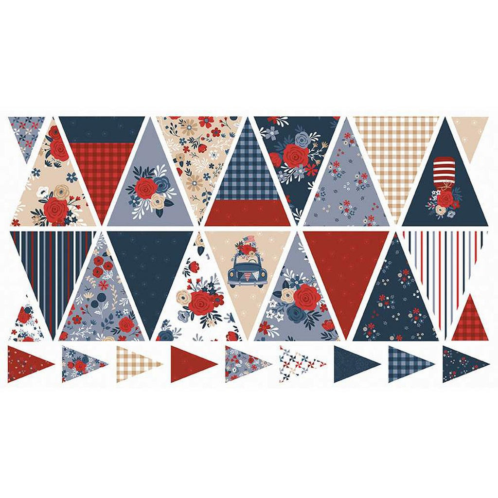 Red, White and True Banner Panel P13191 - Riley Blake Designs - Patriotic Independence Day - Quilting Cotton Fabric