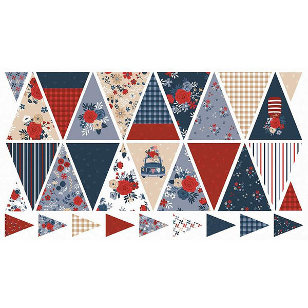 Red, White and True Banner Panel P13191 - Riley Blake Designs - Patriotic Independence Day - Quilting Cotton Fabric