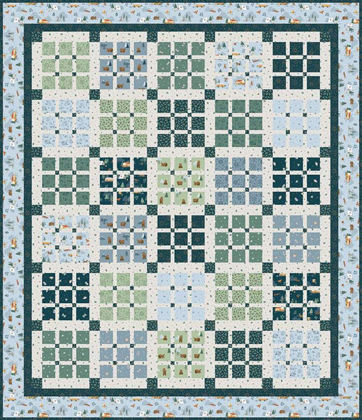 SALE Prep School Picnic Quilt PATTERN P123 by Amy Smart - Riley Blake Designs - INSTRUCTIONS Only - Framed Nine-Patch Multiple Sizes