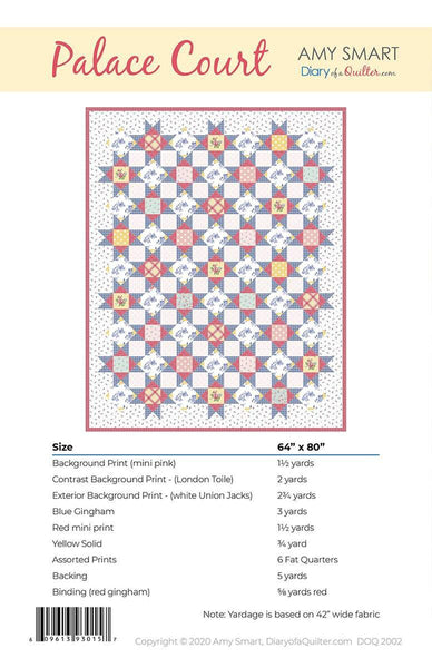 SALE Palace Court Quilt PATTERN P123 by Amy Smart - Riley Blake - INSTRUCTIONS Only - Snowball and Economy Blocks