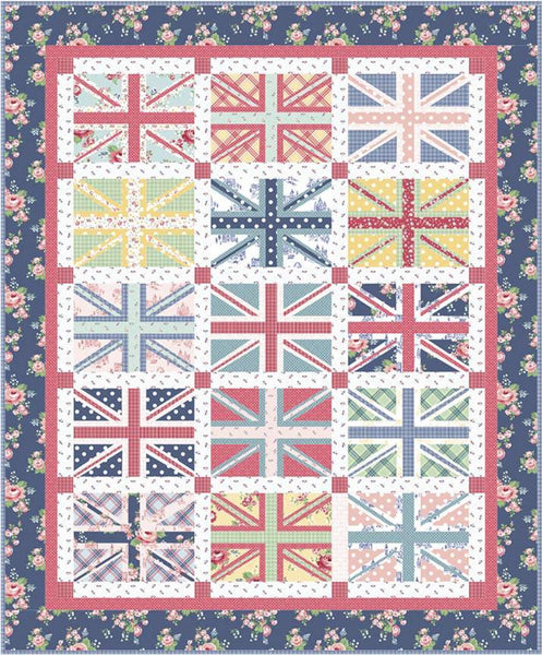 Regent Street Quilt PATTERN P123 by Amy Smart - Riley Blake Designs - INSTRUCTIONS Only - Union Jack Blocks Fat Quarter Friendly