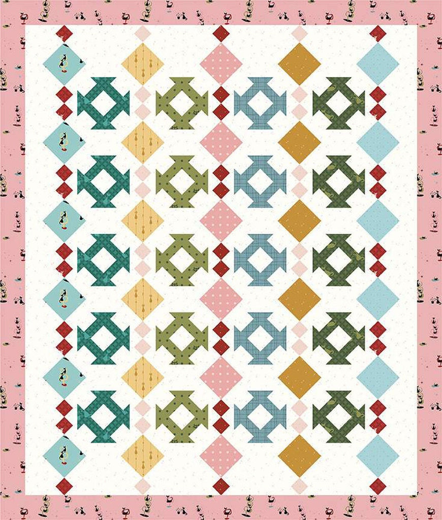 SALE Mod Lanterns Quilt PATTERN P156 by Amanda Niederhauser - Riley Blake Designs - INSTRUCTIONS Only - Churn Dash Fat Quarter Friendly