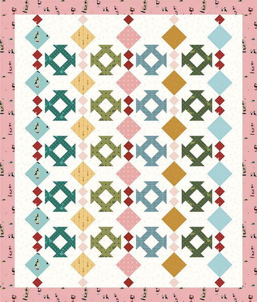 SALE Mod Lanterns Quilt PATTERN P156 by Amanda Niederhauser - Riley Blake Designs - INSTRUCTIONS Only - Churn Dash Fat Quarter Friendly