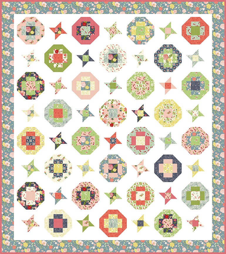 SUPER DEAL! Floral Reflections Quilt Pattern P156 by Amanda Niederhauser - Riley Blake - INSTRUCTIONS Only