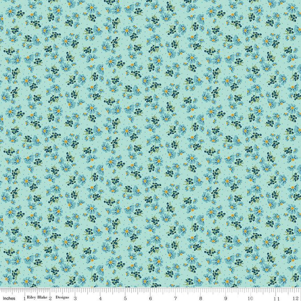 SALE Honeycomb Hill Pretty Petals C13123 Songbird - Riley Blake Designs - Floral Flowers - Quilting Cotton Fabric
