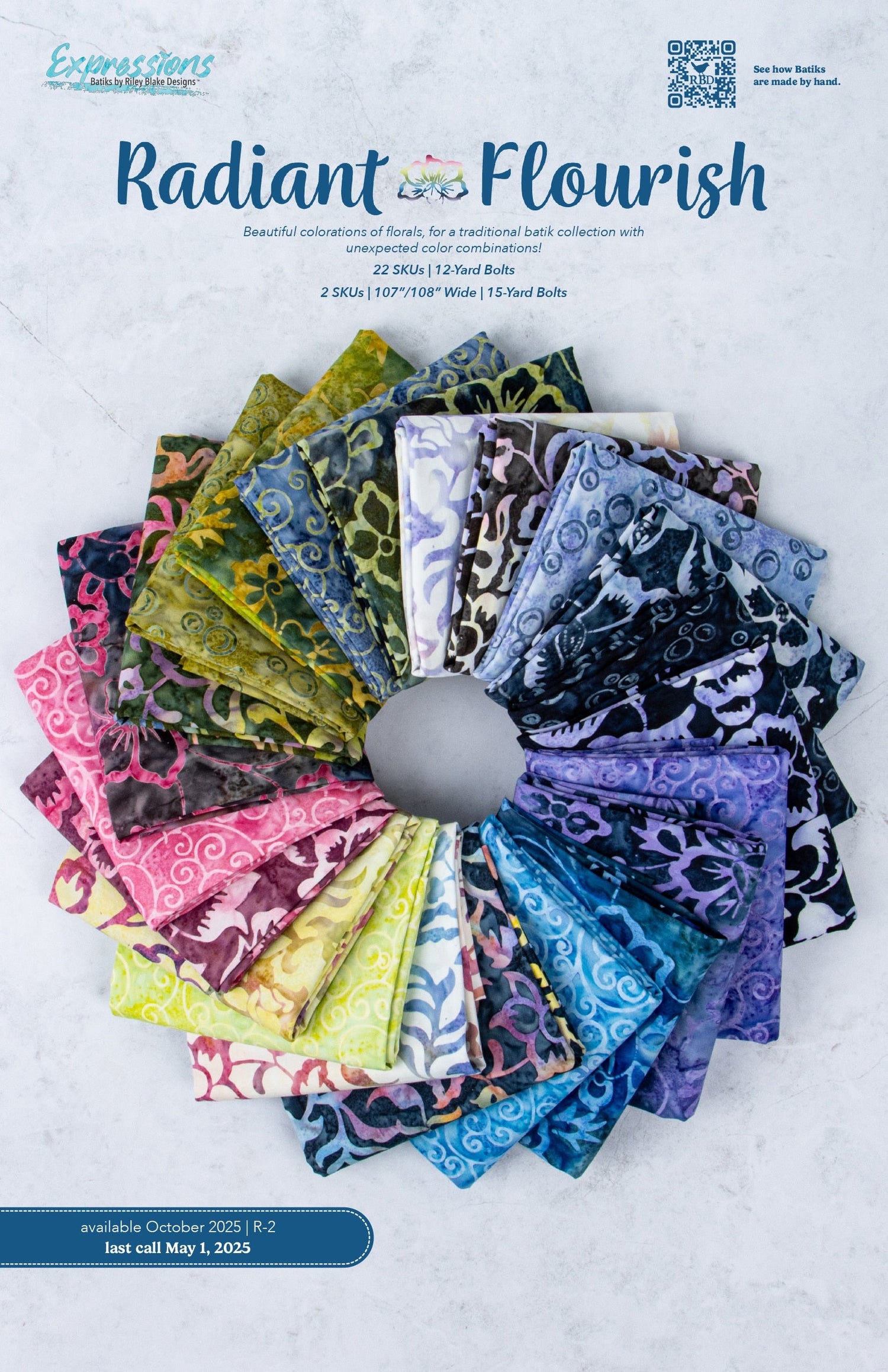 Expressions Batiks Radiant Flourish