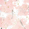 16" End of Bolt - SALE Magic Mermaid Magic Blossom METALLIC by Sarah Jane for Michael Miller - Mermaids Pink - Quilting Cotton Fabric