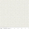 DEAL Black Flat Swiss Dots on Cream - Riley Blake - Polka Dot - Quilting Cotton Fabric