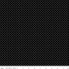SALE White on Black Flat Swiss Dots - Riley Blake Designs - Black & White Polka Dot - Quilting Cotton Fabric