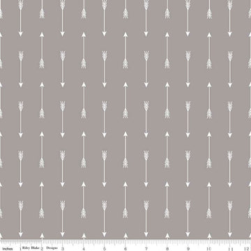 CLEARANCE 33" End of Bolt Piece - - Popular Demand Arrows Gray white - Riley Blake Designs - Jersey KNIT cotton stretch fabric